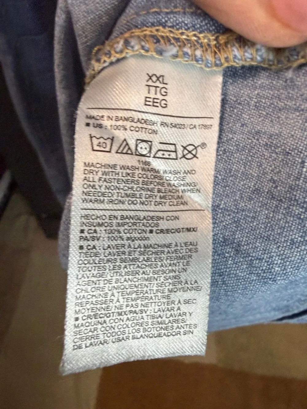 Old Navy Light Blue Denim Long-Sleeve Shirt Dress - Picture 7 of 7
